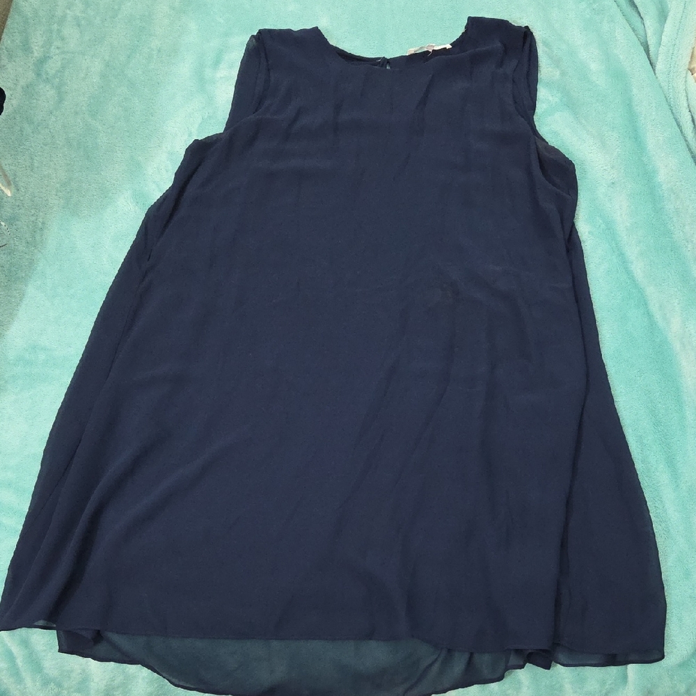 Mika & Gali, Chic Navy Sleeveless Tunic